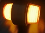 Комплект от 2 броя ЛЕД LED Странични Габарити Габаритни Светлини Тип Рогче с Неон Ефект за Камион Ремарке Тир Бус Ван Каравана и др. 12-24V оранжево